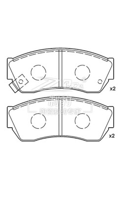 Fmsi D451 Disc Brake Pad Set 8.5 X 5.5 X 2.5 polegadas OE Substituição
