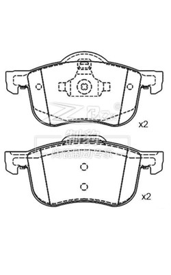 8.5 X 5.5 X 2.5 polegadas Melhores pastilhas de freio de cerâmica para desempenho superior
