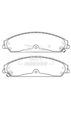Pedaço de freio de disco dianteiro e traseiro ZK-26008 com design silencioso e design chamfer