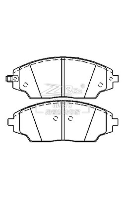Chevrolet Aveo, pastilha de freio de cerâmica, D1702, 95025848, F