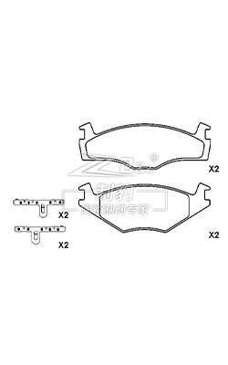 Volkswagen Santana Pedaço de travão de automóvel de cerâmica Volkswagen 171698151F