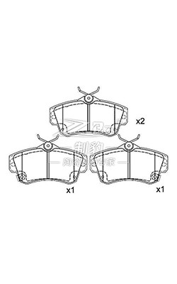 Conjunto de pastilhas de travão da Nissan para sistema de travagem Akebono Teana Fmsi D815