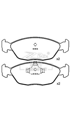Volkswagen Santana2000 Pads cerâmicos frontais 3256981514 Vw Pads de freio de substituição