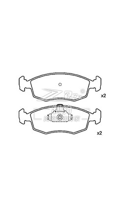 Fiat Siena 2005 Pads de travagem a disco Conjunto 9948131 ATE Pads de travagem de cerâmica
