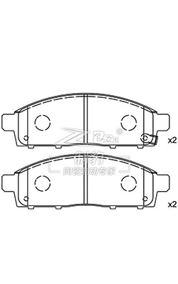 Mitsubishi Soueast Zinger Cerâmica D1519 Pad de travão de disco Conjunto 4605A198