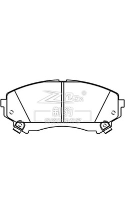Chamfer Design Cerâmica Automático Brake Pads ZK-26008 Para Paragem Suave