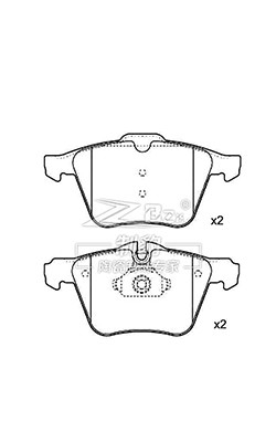 Volvo S80L D1305 Chapas de travão cerâmicas dianteiras 1405511 Sistema de travagem Ate