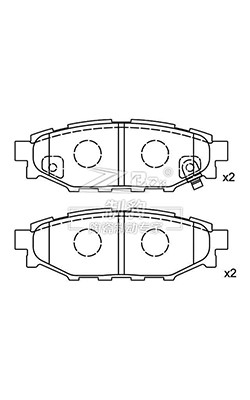 Subaru Legacy Cerâmica de substituição de pastilhas traseiras D1114 26696-AG010