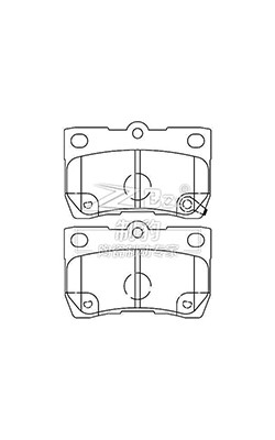 Toyota Reiz Pedaço de travão cerâmico D1113 04466-22190 Pedaços de travão cerâmico traseiro