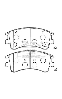 Cadillac Pads de freio com borda desdobrada 22851659 Pads cerâmicos frontais