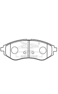 22851704 Cadillac Brake Pad Set com bordas desembocadas F1704 Car Brake Pad