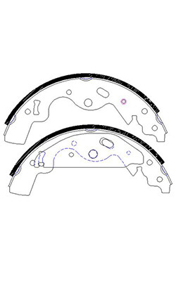 Calçados de travagem a tambor Land Rover com resistência superior ao desgaste e desempenho de travagem suave,F664,1H06985664,R