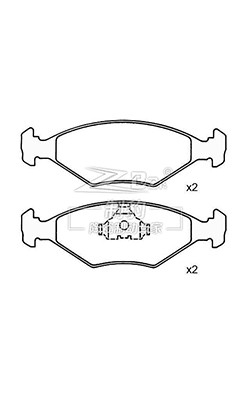 Pedaços de freio de cerâmica de alta temperatura para Toyota Corolla/Corolla Matrix/Prius/Yaris
